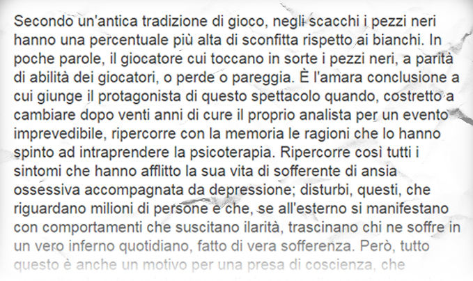 Come il nero negli scacchi. Eventioggi